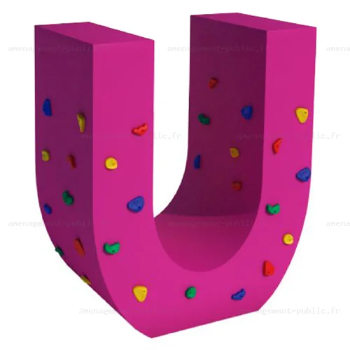 Lettre alphabet à escalader pour aire de jeux